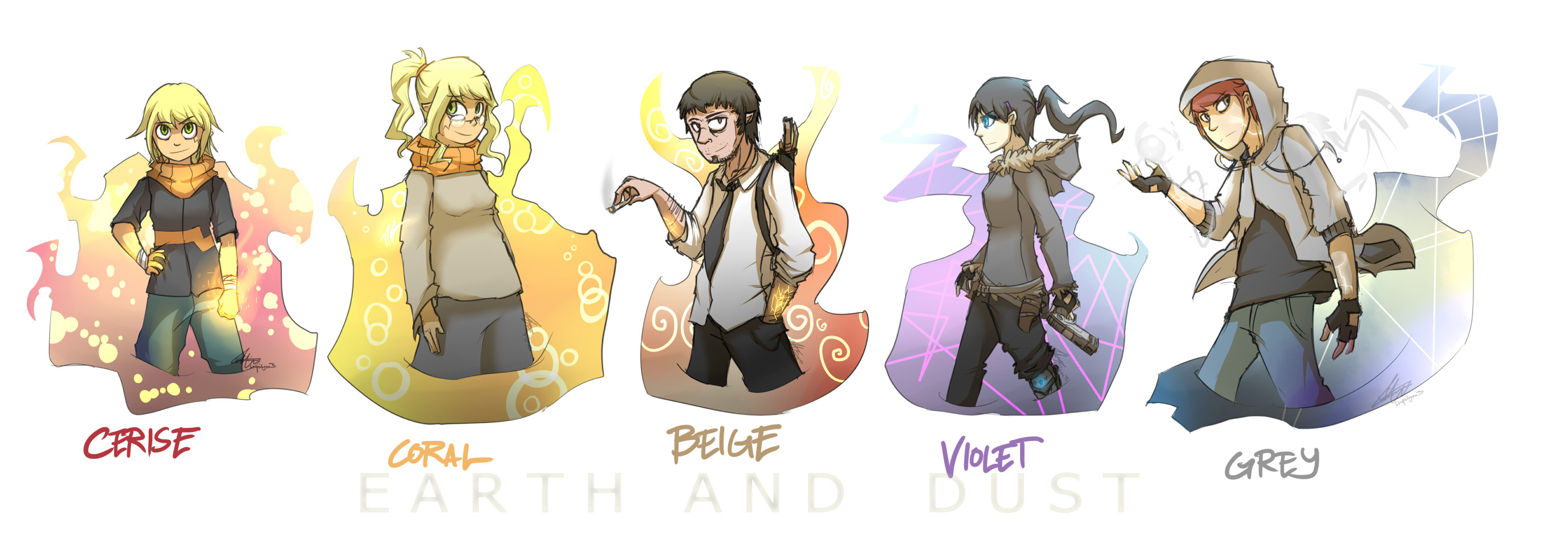 Earth and Dust, Character Line up