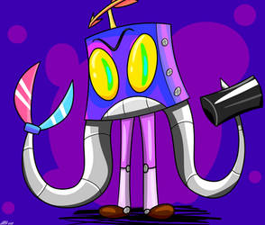 Highly colored robot by DrawnGuy