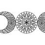 Triple Moon Mandala coloring page