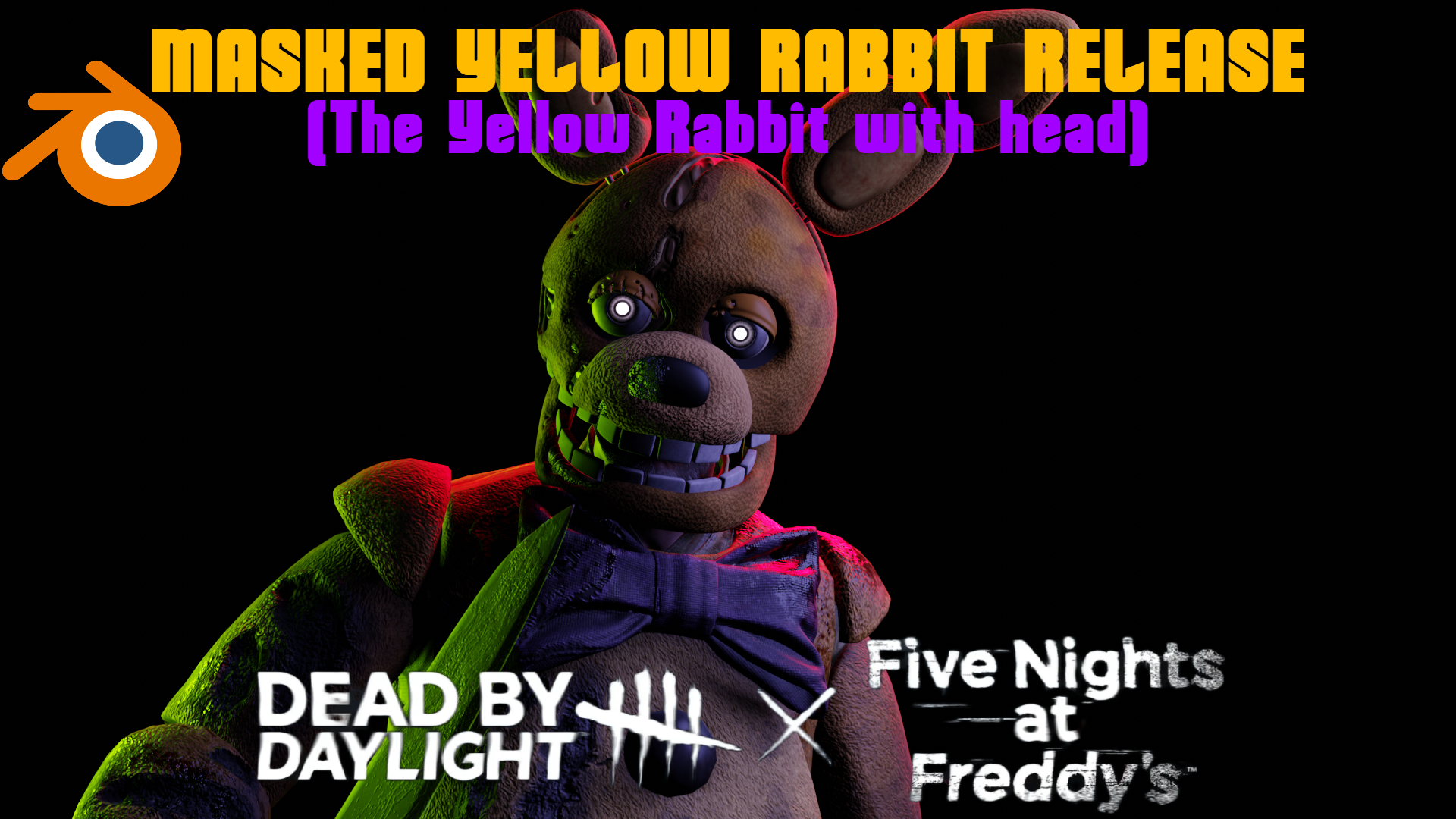 DBD x FNaF Masked Yellow Rabbit Blender Release by Milanesarda48 on ...