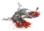 The Red Nose Slain-Deer by DickStarr