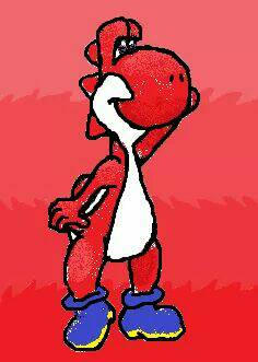 Yoshi Art Red Yoshi by TheElementalHolder on DeviantArt