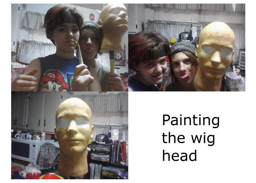 painting the wig head