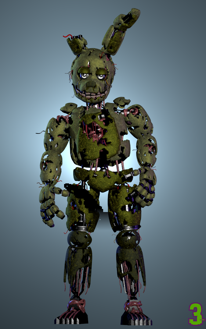 FNaF Movie Springtrap Render by Sallierthewolf1 on DeviantArt