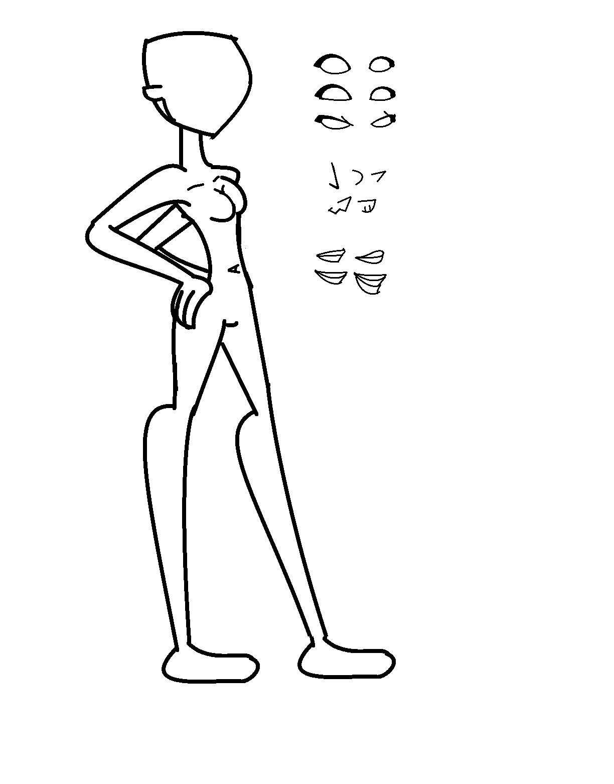 TDI FEMALE BASE (LINEWORK) by Mocallio2 on DeviantArt