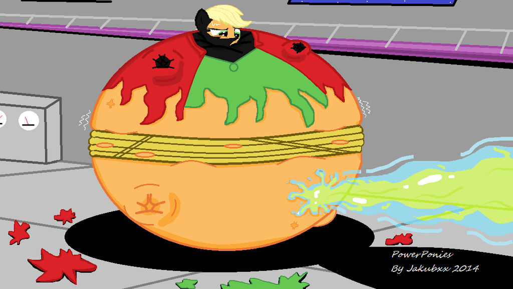 PowerPonies: AppleJack vs InflationMachine by warriorxp on DeviantArt