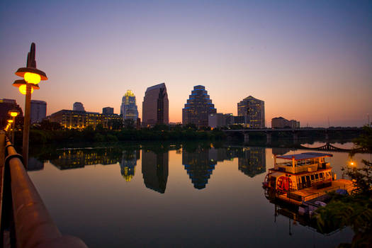 Water mirror at night