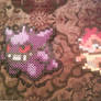 Gengar and Scrafty Bead Sprites