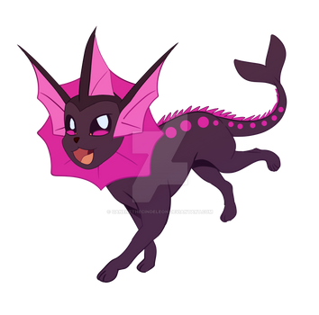 Black/Neon Pink Vaporeon Adopt #1 - OPEN