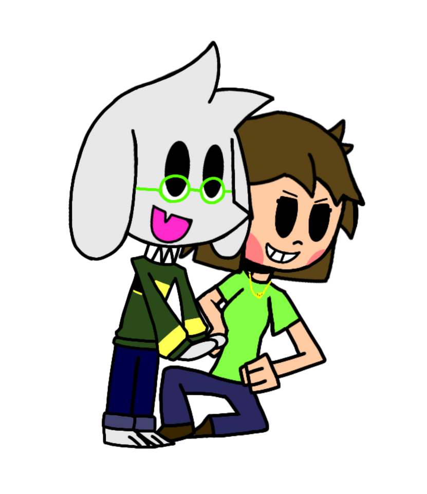 Asriel and Chara over boy and girl by CapEgg on DeviantArt