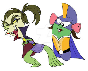 Genderbent Awful Alvin and Larryboy