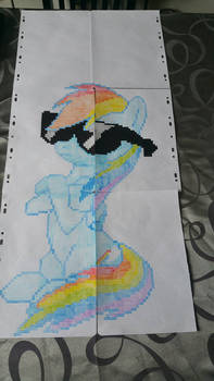 Pixel Rainbow Dash Thug Life