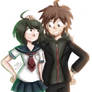 Danganronpa - Komaru and Makoto Naegi