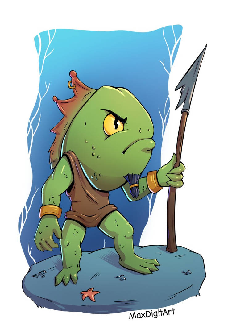 Creatuanary 2021 #1 - Fish Man by MaxDigitArt on DeviantArt