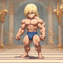 Anime CGI Blonde cute Chibi kawaii Boy Long hair L