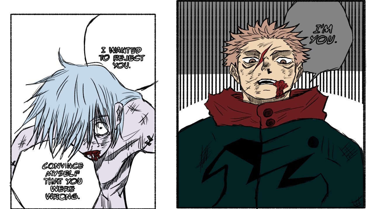 Yuji vs Mahito by BlastSalty on DeviantArt