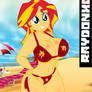 ||Sexy Sunset Shimmer on the beach||