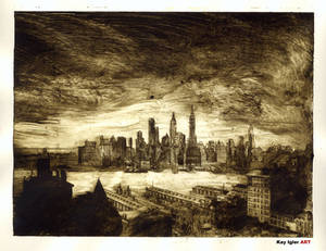 Noir City (etching)