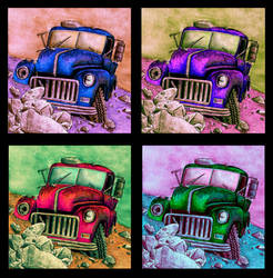 4 Old Trucks