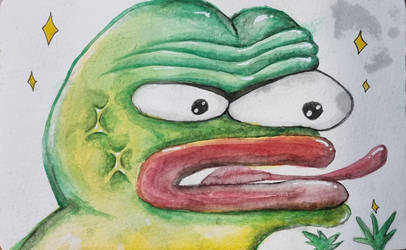 Pepe The Frog Watercolour