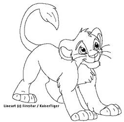 Lion cub lineart 2