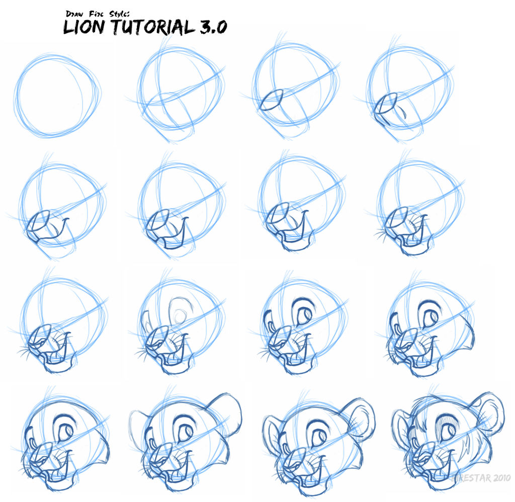 Lion Tutorial Lion Tutorial 3.0 by KaiserTiger on DeviantArt