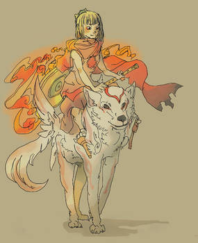 A Moonboy and his Godwolf Pup