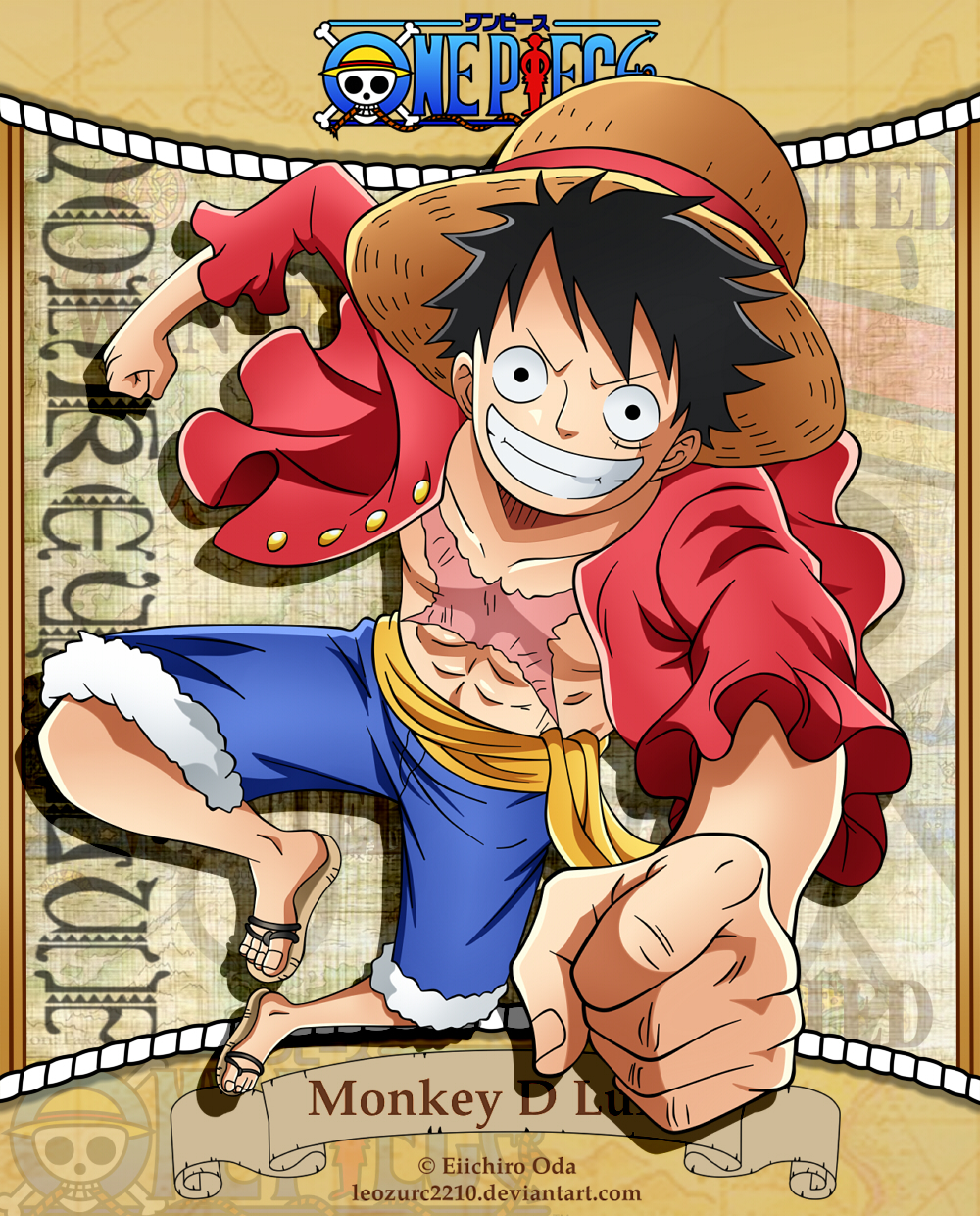 Luffy Post Time skip Colored Updated by bryanaldrin on DeviantArt