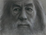 Gandalf Charcoal Drawing by JW-Jeong