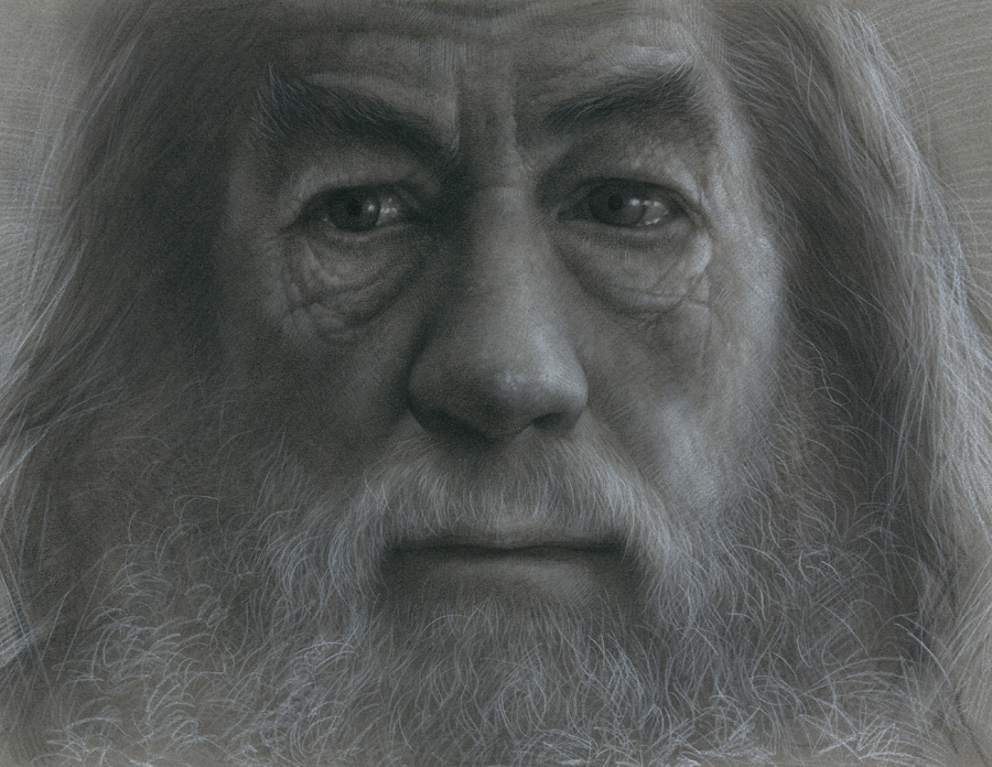 Gandalf Charcoal Drawing