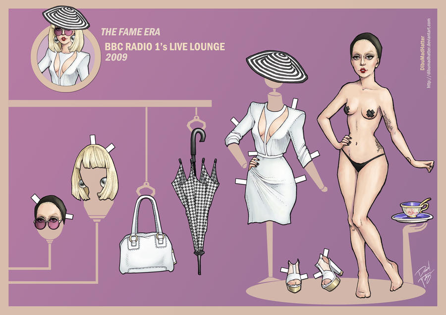 Lady Gaga Paper Doll: BBC Radio 1 Live Lounge 2009 by DibuMadHatter