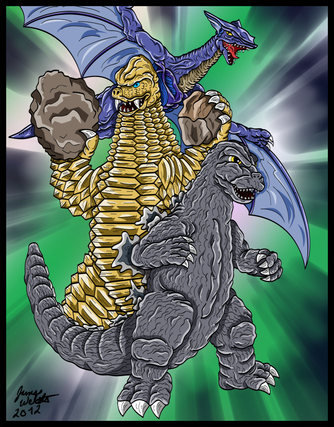 godzilla, godzilla earth, and ancalagon (godzilla and 3 more) drawn by  gabe_tkezilla