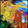 King Ghidorah and Neo Pandon - Cosmic Tyrants