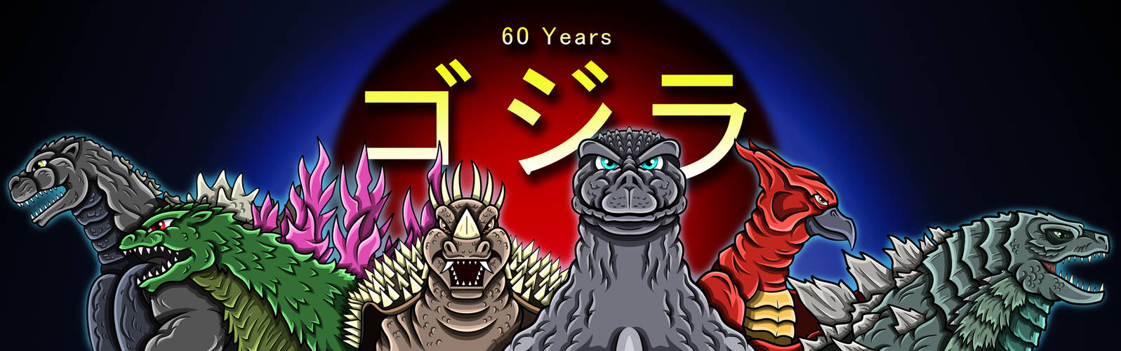 Godzilla 60th Anniversary Hail to the King by earthbaragon