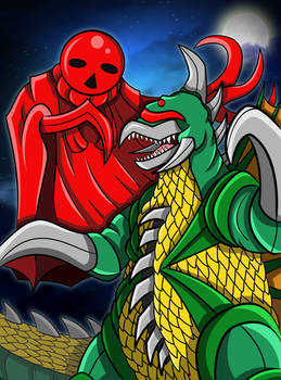 Gigan vs Saucer Organism Nova (Enshohma)