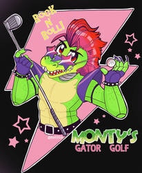 Monty's Gator Golf tshirt design