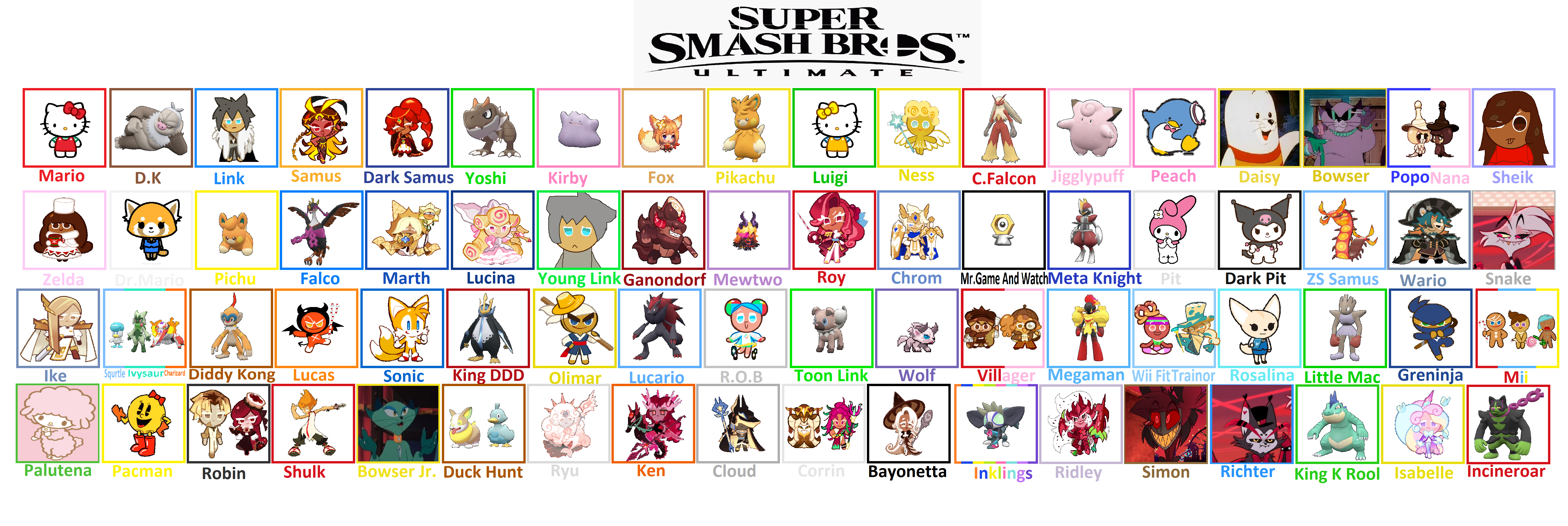 Sbbu Roster Deviantart SSBU (my version) by TammyTheRanger on DeviantArt