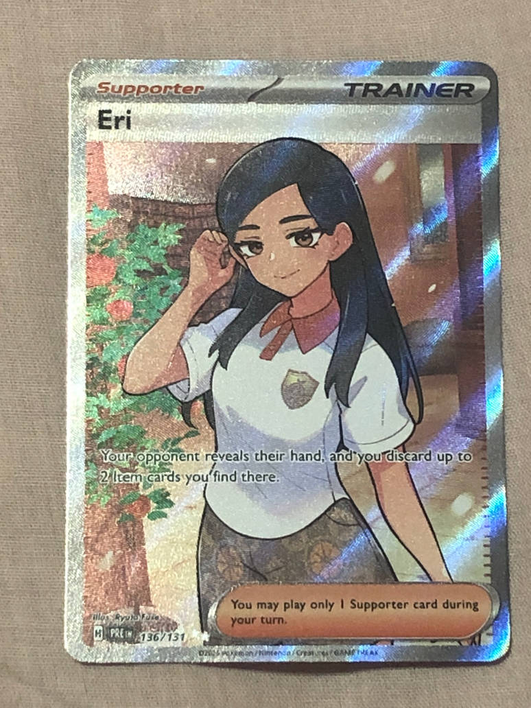 eri pokemon card full art 091/071 SR Super Rare SV5K 2024 MINT Japanese r742 Eri Supporter Full Art Eri from "Wild