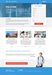 One Page PSD Template - Education Landing Page -