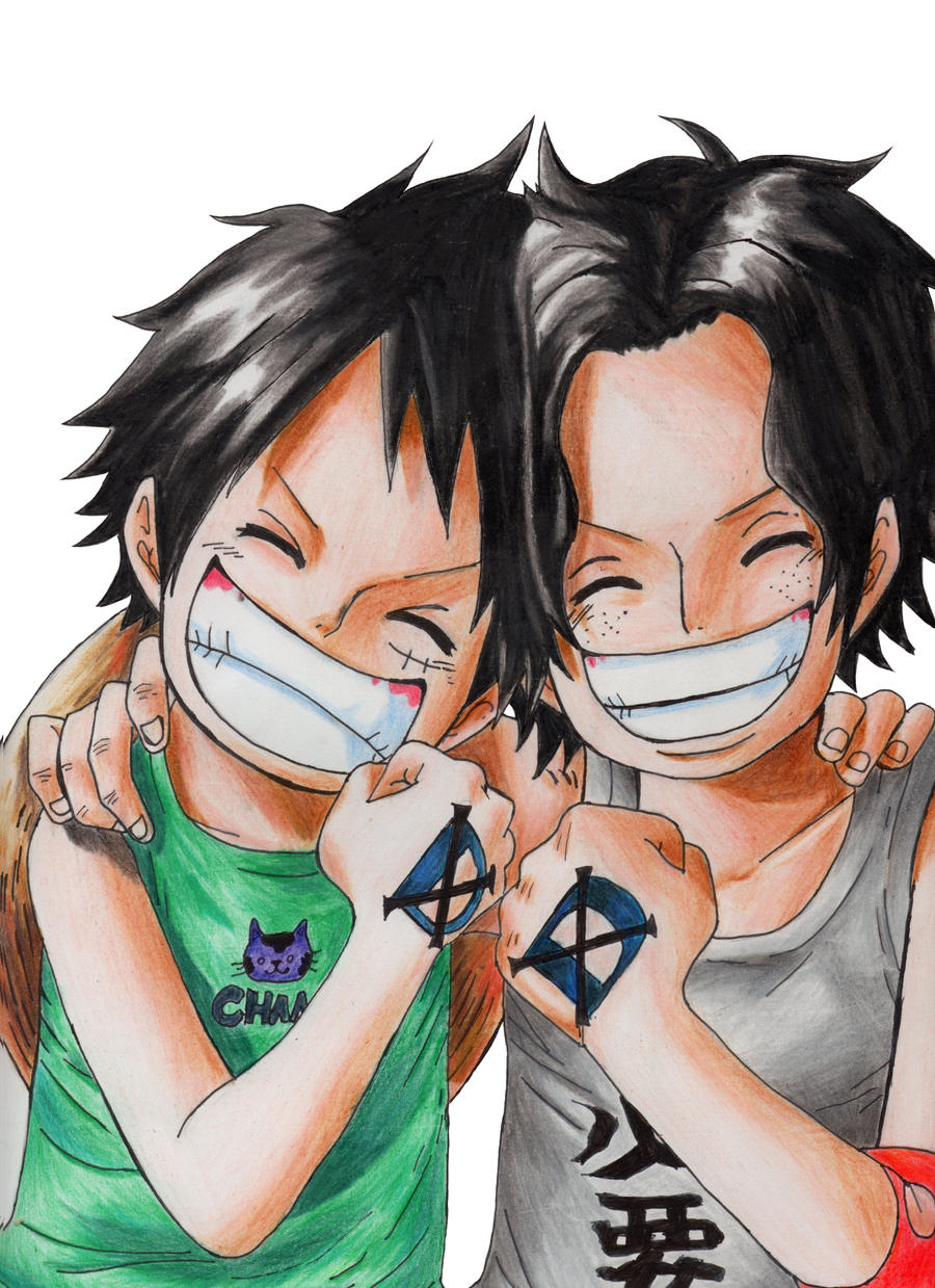 Ace y Luffy Brothers forever by Eraliz on DeviantArt Ace y Luffy Brothers forever by Eraliz on DeviantArt