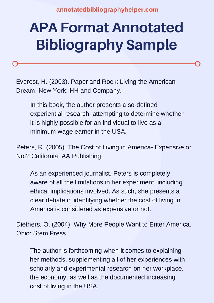 working bibliography example apa