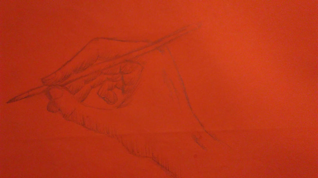 Red Paper Draw Hand drawing with pencil on red paper by internetguy123 on DeviantArt