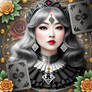 Queen of clubs (AI art)