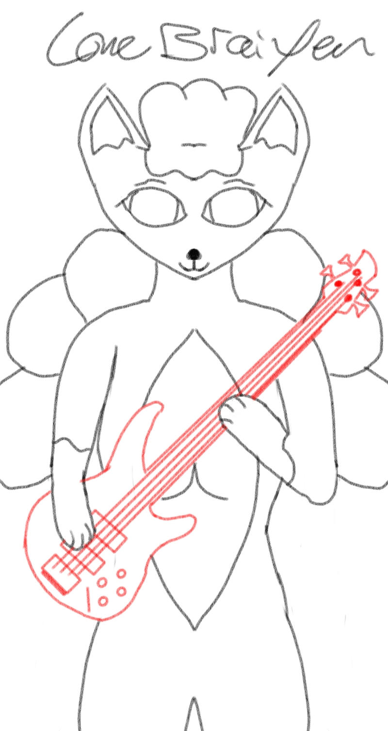 Jenna With A Bass Guitar Sketch By Lonebraixen On Deviantart