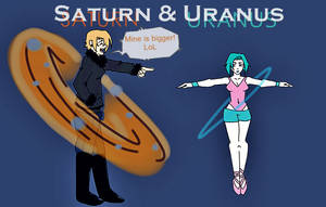 Saturn and Uranus