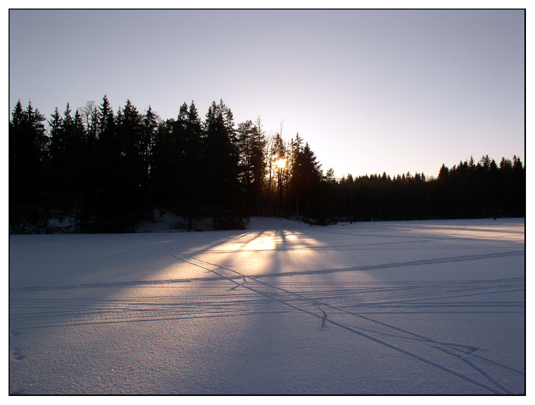 Snowy Sunset