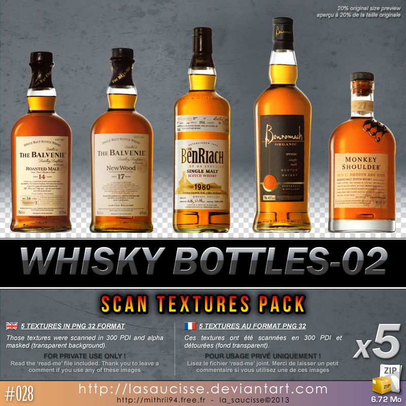 Free textures : 028-whisky-bottles-textures-02