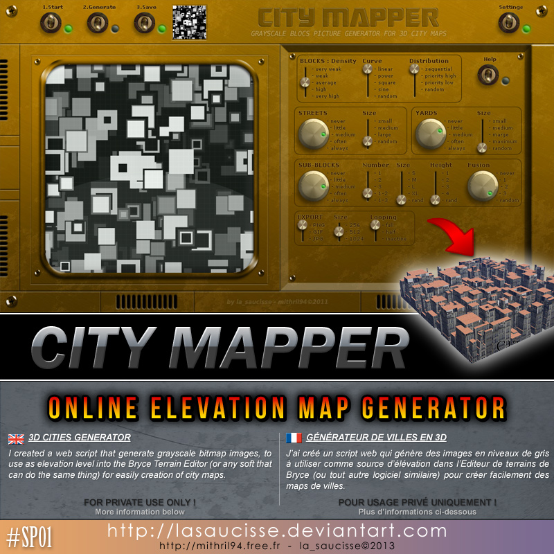 CITY MAPPER (Online script for Bryce and more)