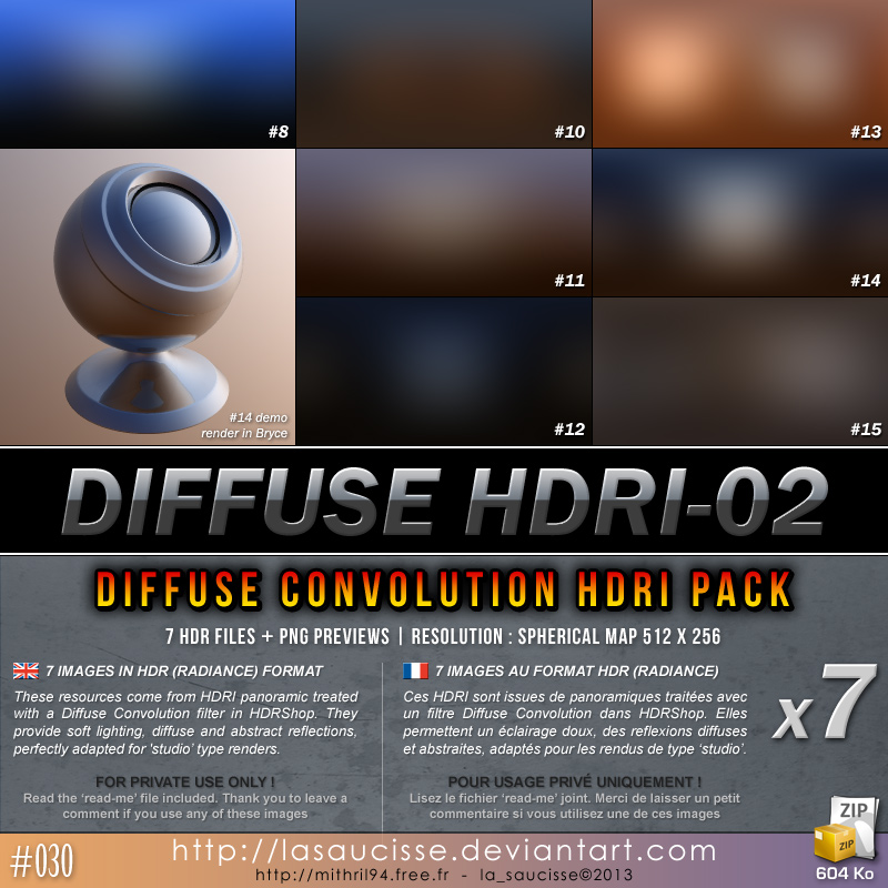 Free HDRI : 030-diffuse-hdri-pack-02 by lasaucisse