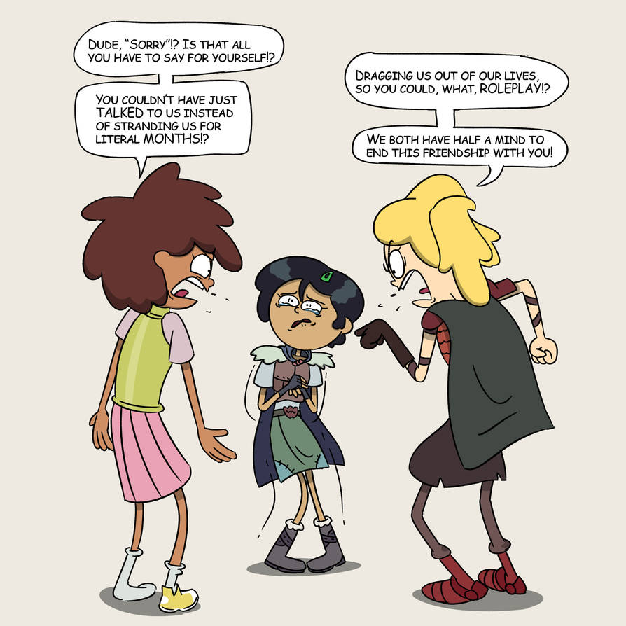 Anne and Sasha give Marcy a piece of their mind by YokiDokey on DeviantArt